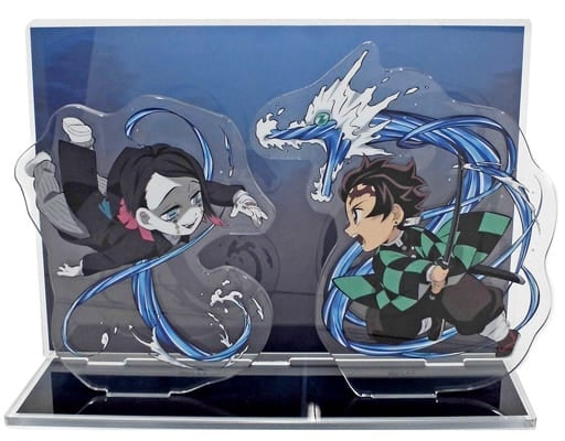 ufotable individual item Tanjirou Kamado Enmu Mini Chara Diorama Acrylic Stand Movie version Demon Slayer Kimetsu no Yaiba Mugen Train Hen Cut off the nightmare with that blade Bundled items Air Comiket 2 goods