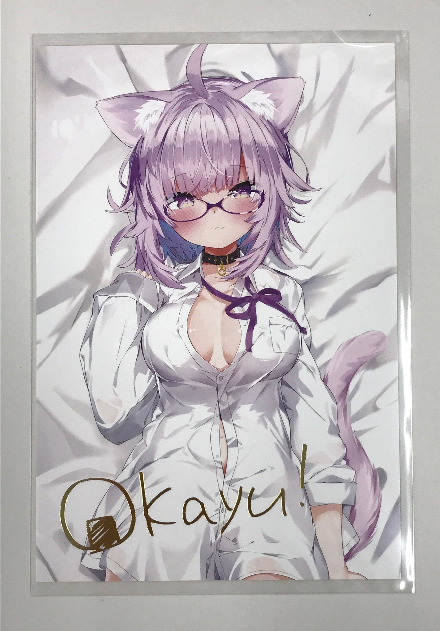hololive hololive new costume commemorative 2021 foil stamped copy Handwritten Signatureed postcard Nekomata Okayu