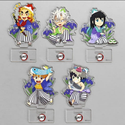 All 5 types set Demon Slayer Kimetsu no Yaiba x ufotable Cafe x Machi Asobi CAFE Children's Day Event 2022 Random acrylic stand B