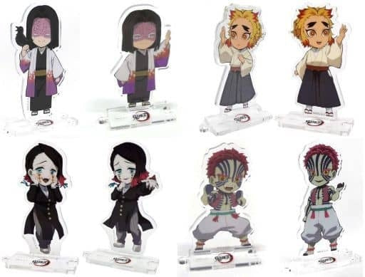 All 8 types set Movie version Demon Slayer Kimetsu no Yaiba Infinite train edition x ufotable cafe Random acrylic stand connecting mini characters Infinite train edition