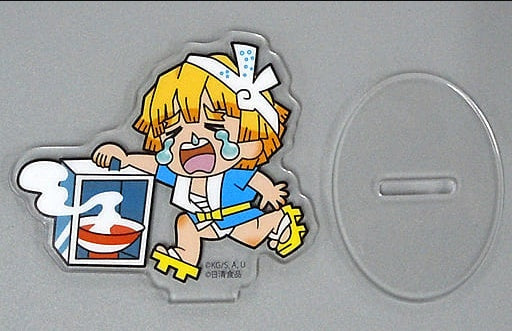 Secret Zenitsu Agatsuma Delivery Boy Hiyoko-chan Acrylic Stand Demon Slayer Kimetsu no Yaiba x Japanese Kiyoshi Food Purchase Bonus