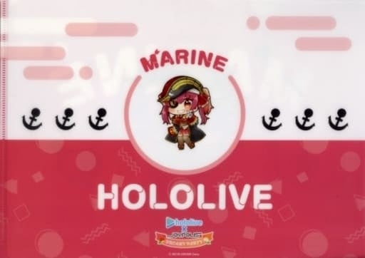 Hiromi Clear File Houshou Marine Mini Character Virtual YouTuber Hololive x JOYPOLIS DREAMY PARTY A4 Trading Clear File