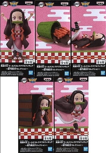 Banpresto Figure All 5 types set Demon Slayer Kimetsu no Yaiba World Collectable Figure Nezuko Kamado Collection