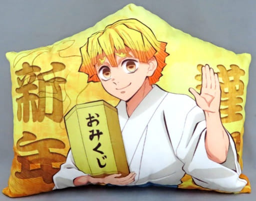 ufotable Cushion/Dakimakura/Body Zenitsu Agatsuma Happy New Year Sumijiro and New Year's Visit Illustration Ema Cushion Demon Slayer Kimetsu no Yaiba C101 Goods