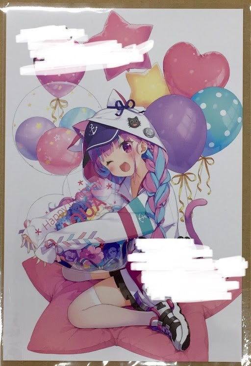 hololive hololive Birthday Anniversary 2021 Limited Quantity Ver. Handwritten Signatureed Postcard Minato Aqua