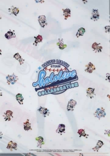 Miscellaneous Goods/Accessories Clear File Houshou Marine Chiba Lotte Marines Virtual YouTuber Hololive x Pacific League 6 Teams A4 Clear File