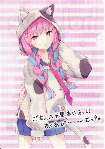 FamilyMart hololive A5 size clear file Minato Aqua uniform style