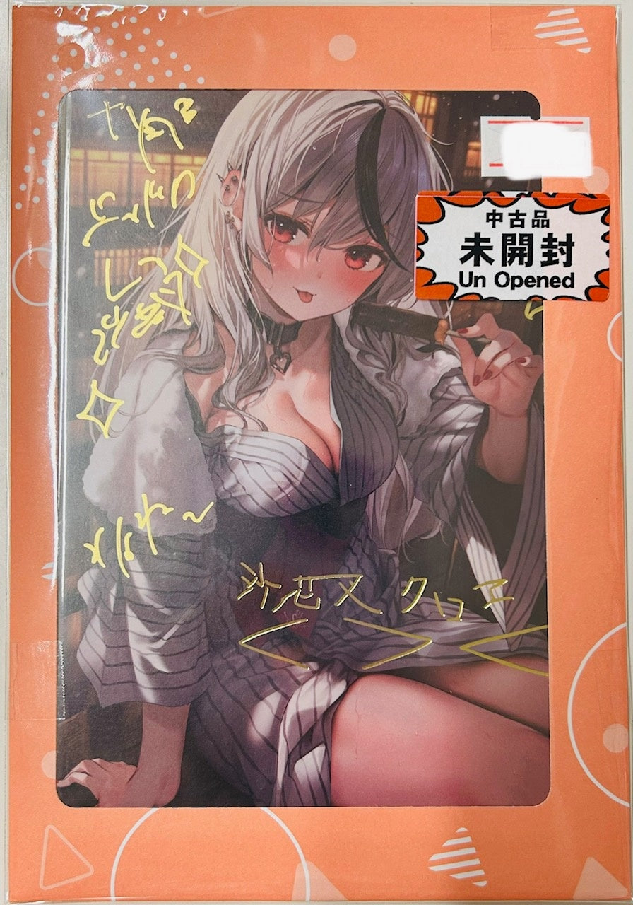 hololive hololive 1st Anniversary Handwritten Message Foil Stamped Copy Signed Postcard Sakamata Chloe