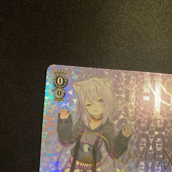 Signed Weiss Schwarz Hololive HOL/W91-038SP SP Nekomata Okayu Card FOIL Japan