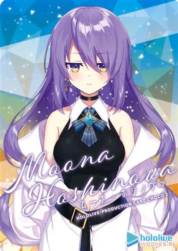 Takaoka food industry hololive production card chocolate ver.2 character card Moona Hoshinova