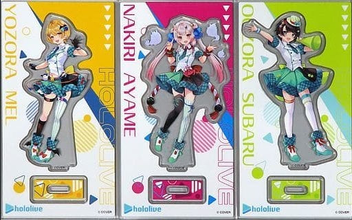 Nakiri Ayame Oozora Subaru Yozora Mel Original Acrylic Stand Set of 3 A Holomart Costume hololive x FamilyMart Vol. 6 Famipay WEB Exclusive