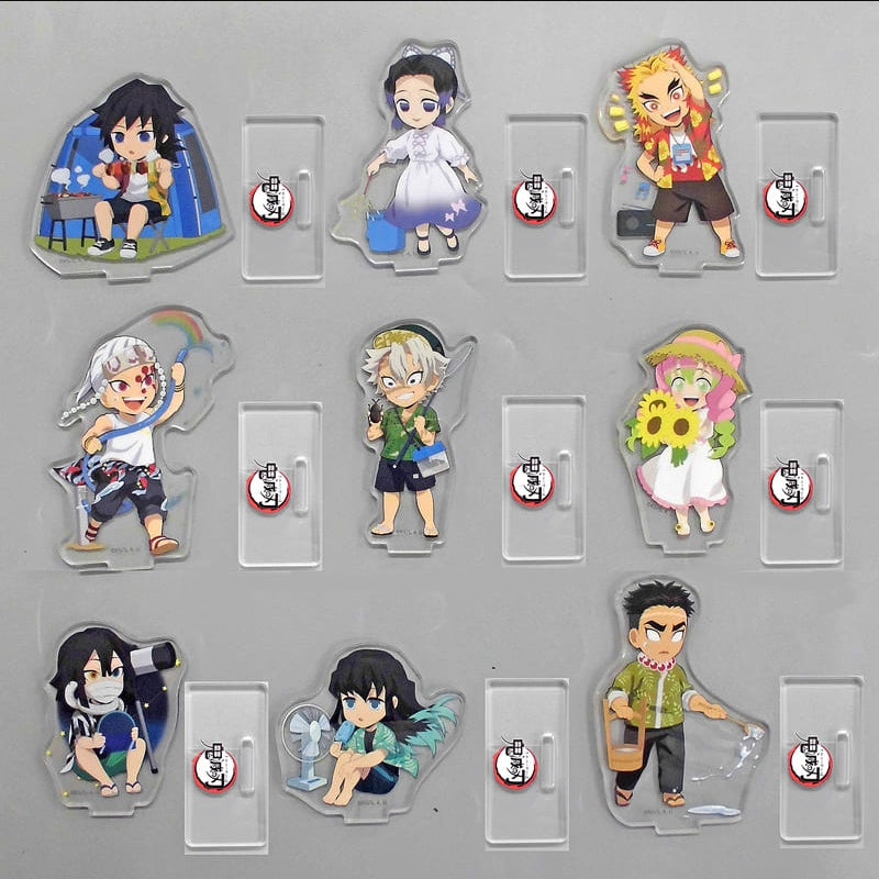 All 9 types set Demon Slayer Kimetsu no Yaiba x ufotable cafe Summer vacation event Random acrylic stand B group