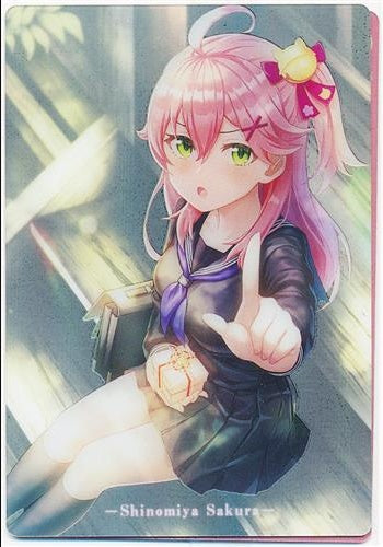 Bandai hololive hololive ERROR SPECIAL CHOCO WAFERS Metallic Placard Shinomiya Sakura Sakura Miko Sakura Miko