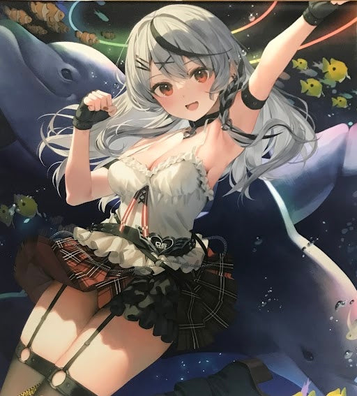 Chugai Mining hololive Sakamata Chloe B2 Tapestry A Sakamata Chloe in Maxell Aqua Park Shinagawa Sakamata and drenched aquarium