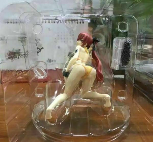 Fairy Tail Erza Scarlet Sexy Anime Figure Swimsuit Yellow Handcuffs Made of PVC