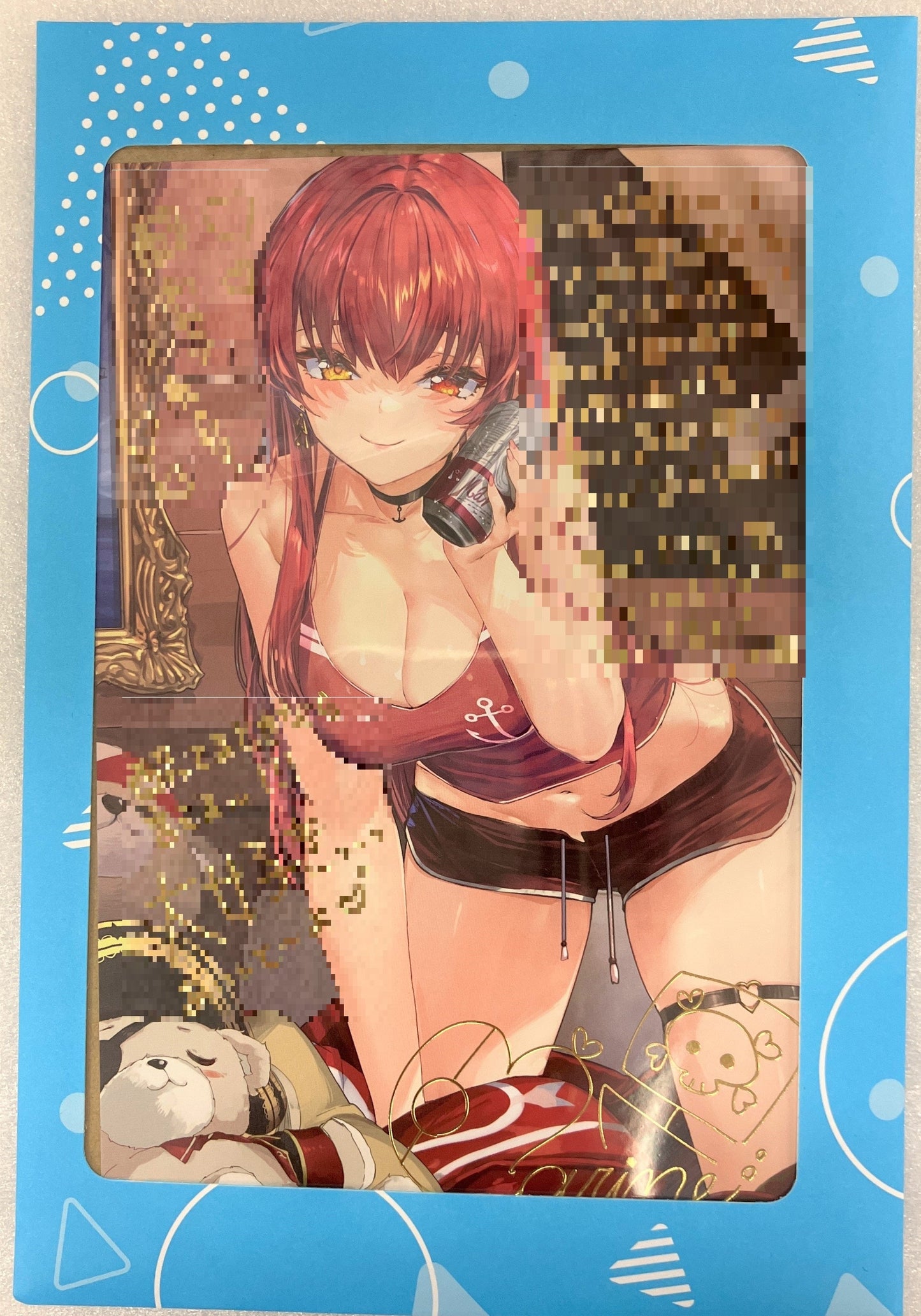 hololive hololive 3rd Anniversary Commemoration Foil Stamped Copy Sign Postcard with Message Houshou Marine