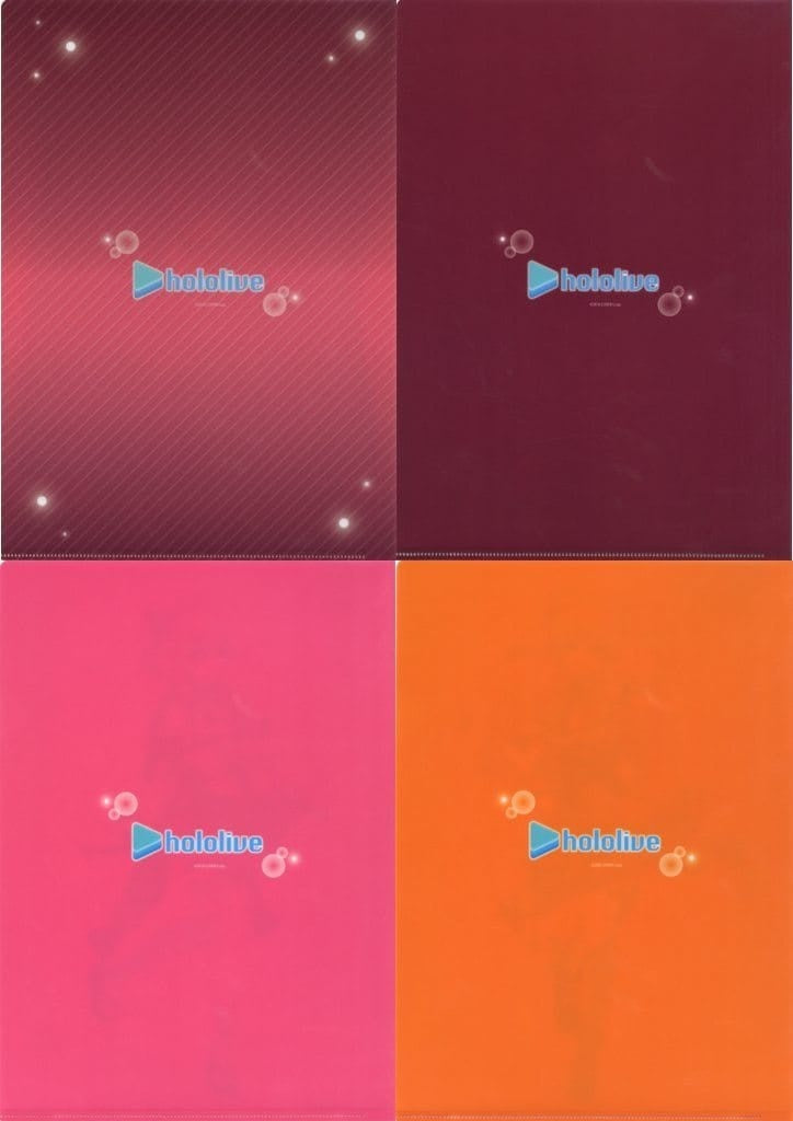 Clear File Houshou Marine, Miko Sakura, Nene Momosuzu A4 Clear File Set of 4 Virtual YouTuber Hololive x Lawson