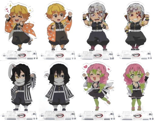 All 8 types set Demon Slayer Kimetsu no Yaiba Character picture scroll cafe in ufotable Cafe Random acrylic stand connected 4th period