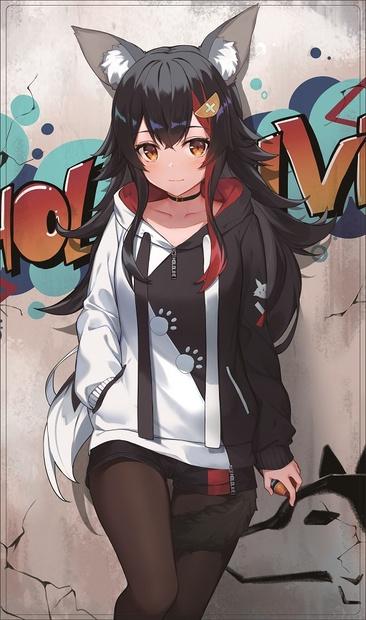 hololive Playmat 350 x 600 mm Ookami Mio u-sleeve TCG