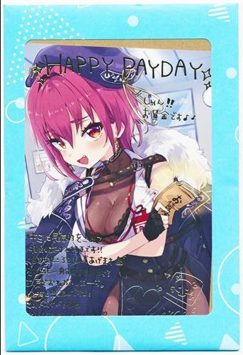 hololive hololive 2 million people commemorative foil stamped copy signature postcard with message Houshou Marine