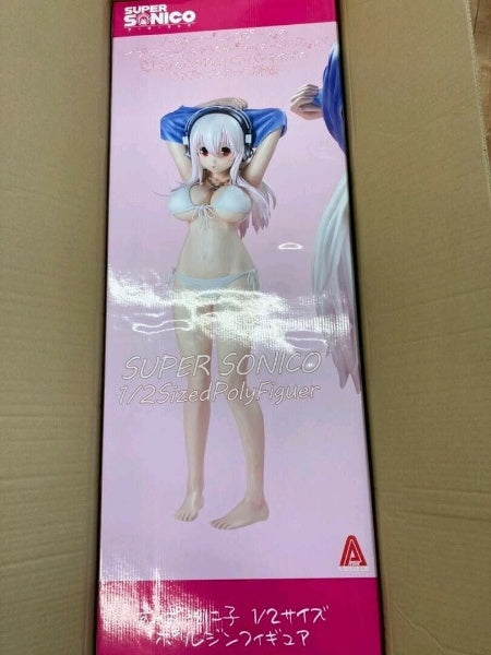 Super Sonico 1/2 Limited Sexy Cute Girl Bikini official Jumbo Figure Japan New