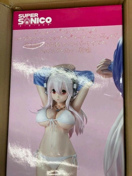 Super Sonico 1/2 Limited Sexy Cute Girl Bikini official Jumbo Figure Japan New