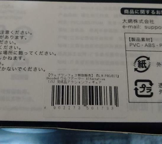 G.N.Project Uncoded Wolf Armor Alternative 1/12 Action Figure PVC Authentic