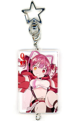 Bushiroad Creative Miscellaneous Goods Houshou Marine A Connected Playing Card Keychain Happiness World Virtual YouTuber Hololive presents V no Sukonoko Ota Katsu Nanda Wa 100th Commemorative Public Recording Special