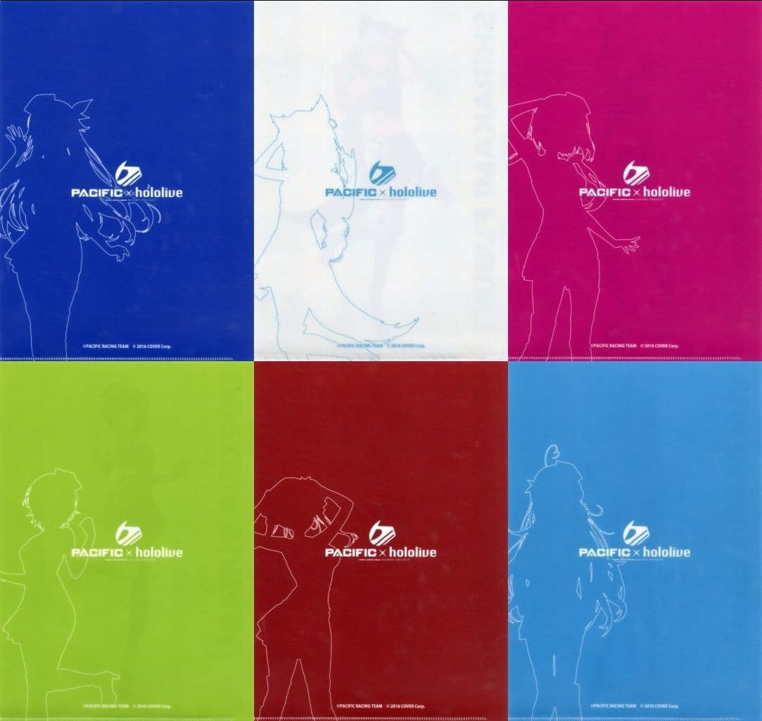 Miscellaneous Goods/Accessories Clear File Collection A4 Clear File 6-Piece Set PACIFIC RACING TEAM x Hololive C101 Goods