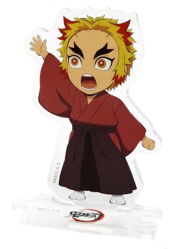 Kyoujurou Rengoku Hand Raise Demon Slayer Kimetsu no Yaiba Mugen Train Arc/Yukaku Arc Character Picture Scroll Cafe in ufotable Cafe x Machi Asobi CAFE Draw down random acrylic stand that connects characters Mugen Train Arc 2