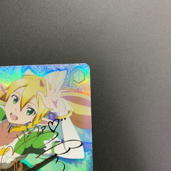 Signed Weiss Schwarz Sword Art Online Leafa SAO/S20-028SP SP Card FOIL Anime