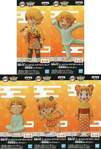 Banpresto Figure All 5 types set Demon Slayer Kimetsu no Yaiba World Collectable Figure Zenitsu Agatsuma Collection