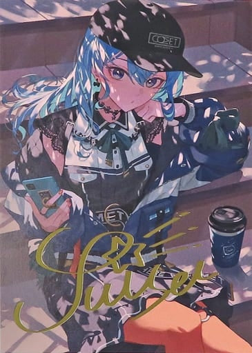 Kaba Postcard Single Item Suisei Hoshimachi Ugomba Drawn Foil Stamp Duplicate Handwritten Signatureed Postcard Vtuber Hololive Suisei Hoshimachi Birthday Activity 4th Anniversary Full Set Bundled Items