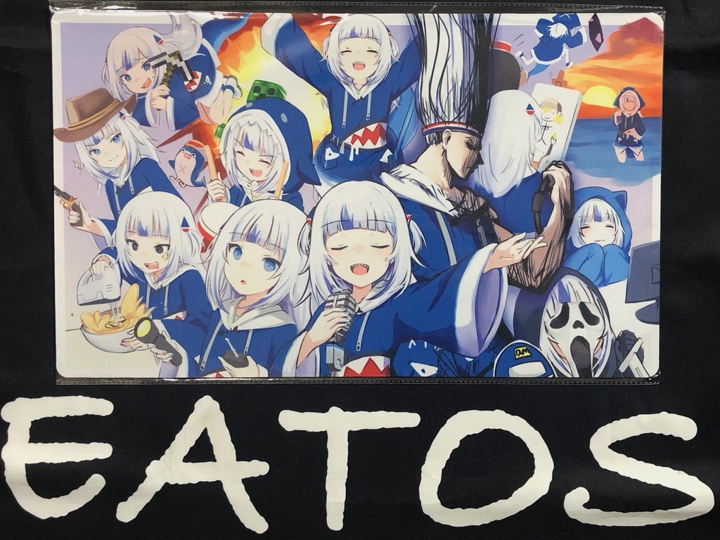 TCG Playmat 300 x 500 mm hololive EN Gawr Gura many Samechan