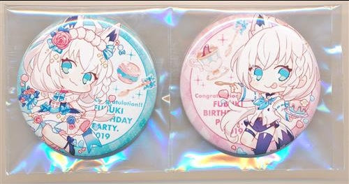 hololive Virtual Youtuber Can Badge Set of 2 Shirakami Fubuki