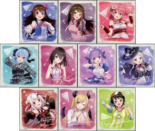 Bushiroaddo Creative Paper Products All 10 Types Set Hololive hololive SUPER EXPO 2022 Trading Mini Shikishi vol 1 0th Grade Ino Naka Music 2nd Grade