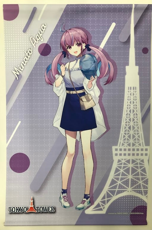MENU hololive x Tokyo Tower B2 Tapestry Minato Aqua