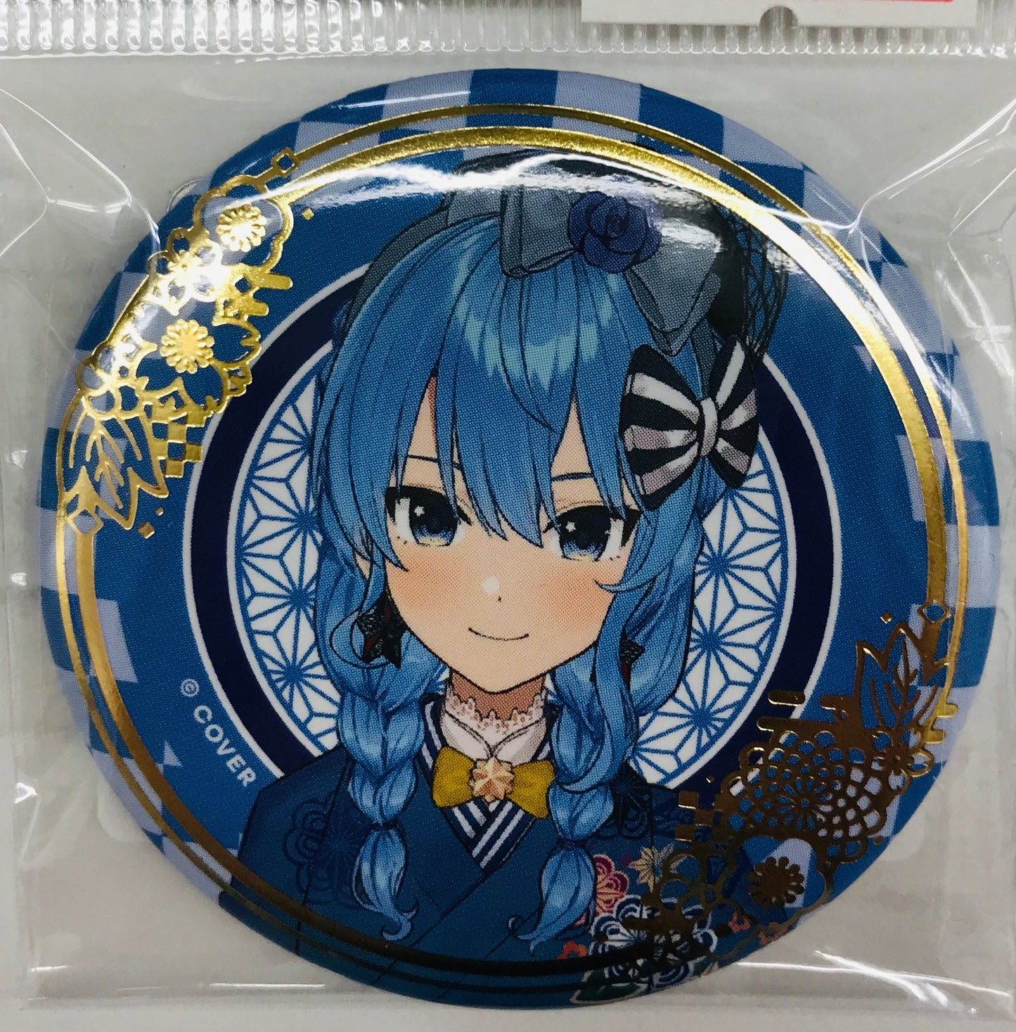 hololive hololive random foil stamping can badge New Year's costume ver. 0th generation 1st generation Hoshimachi Suisei