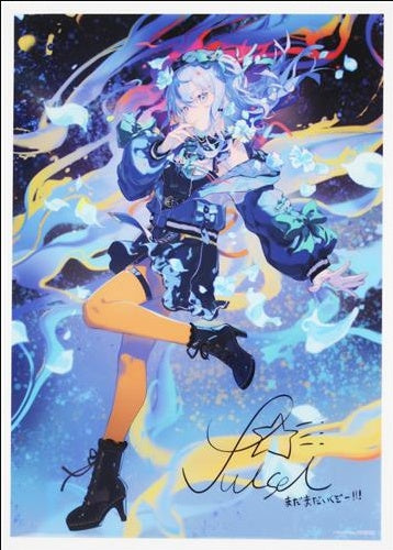 Cover hololive copy signed A3 clear poster with comments Hoshimachi Suisei Animate CD purchase bonus