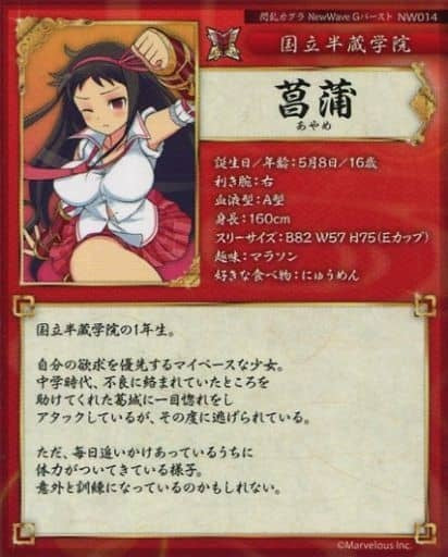 HOBBY STOCK Anime Trading Card/L RARE/Senran Kagura NewWave G Burst Real Card NW014 L RARE Ayame