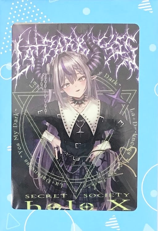 hololive hololive 1st Anniversary Commemoration Foil Stamped Copy Signed Postcard Laplus Darknesss