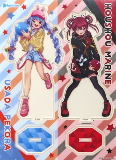 Cover Miscellaneous Goods Houshou Marin Usada Pekora Acrylic Stand Set Collaboration Ver Virtual YouTuber Hololive x Round One Collaboration Campaign