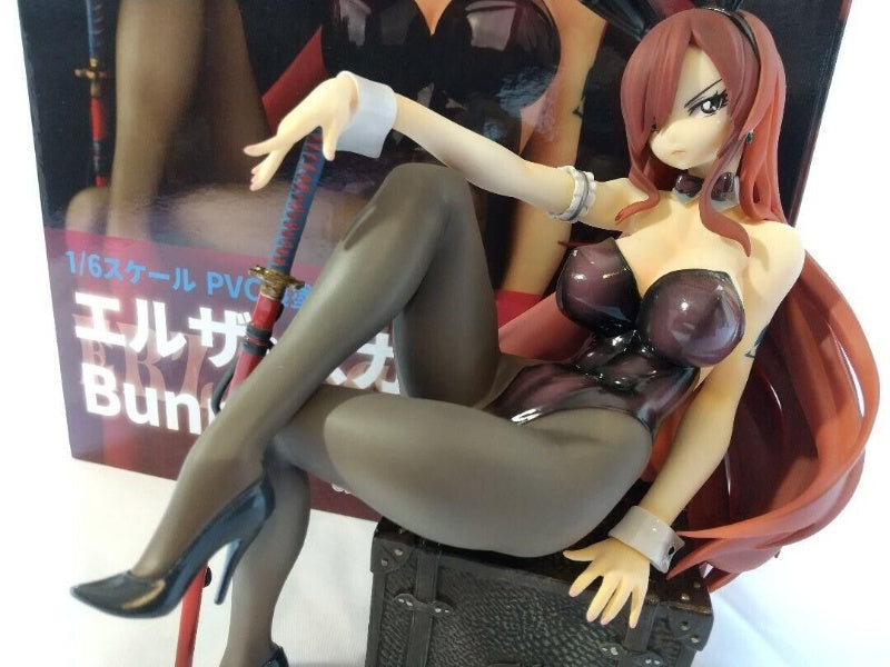 FAIRY TAIL Erza Scarlet Bunny Ver. 1/6 Figure PVC Painted Finished Japan Used