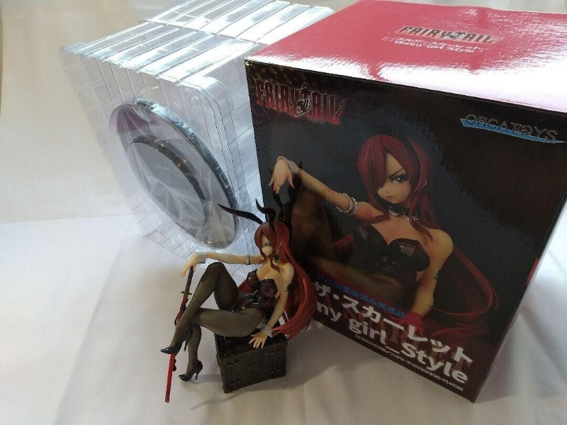 FAIRY TAIL Erza Scarlet Bunny Ver. 1/6 Figure PVC Painted Finished Japan Used