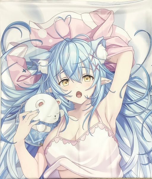 Mokumokusei hololive Cat Ear Lamy Sleeping Body Pillow Cover Yukihana Lamy Sakuramochi/2WAY Tricot Red Mokumokusei