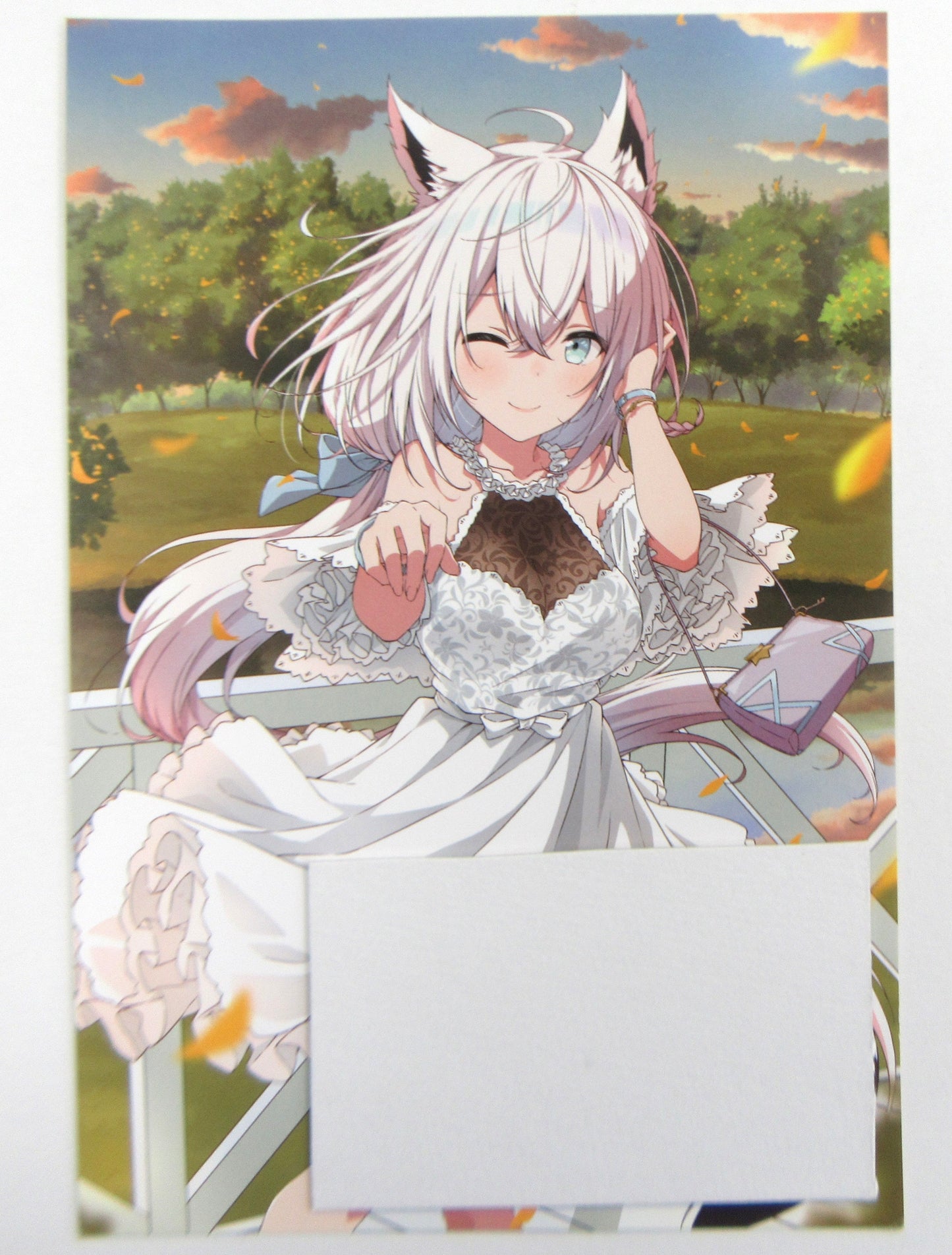 hololive hololive birthday commemorative foil stamped copy Handwritten Signatureed postcard Shirakami Fubuki
