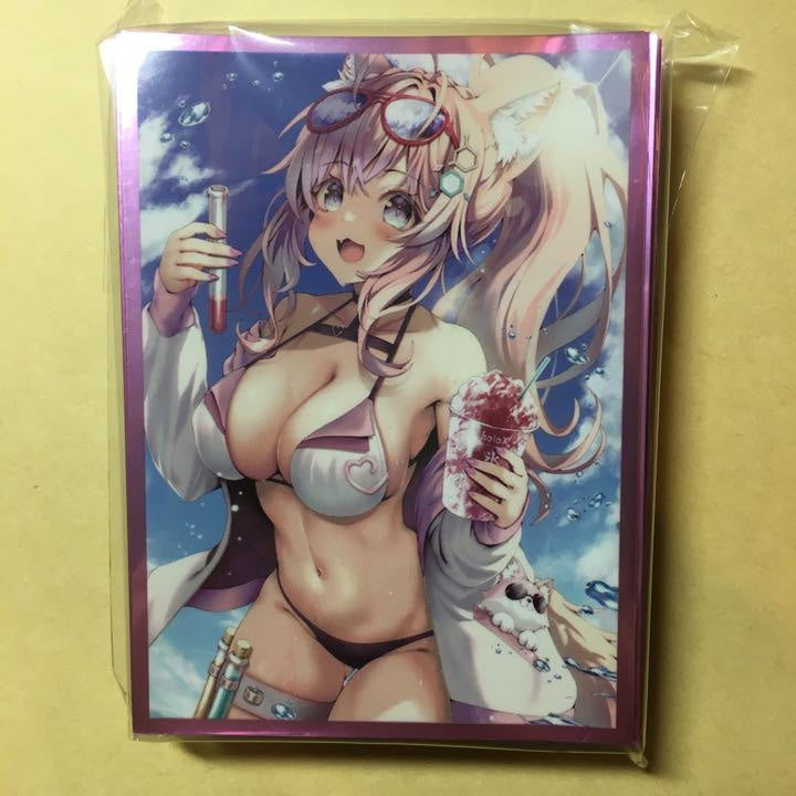 Hakui Koyori Hololive Card Sleeve White Tsumegusa Swimsuit