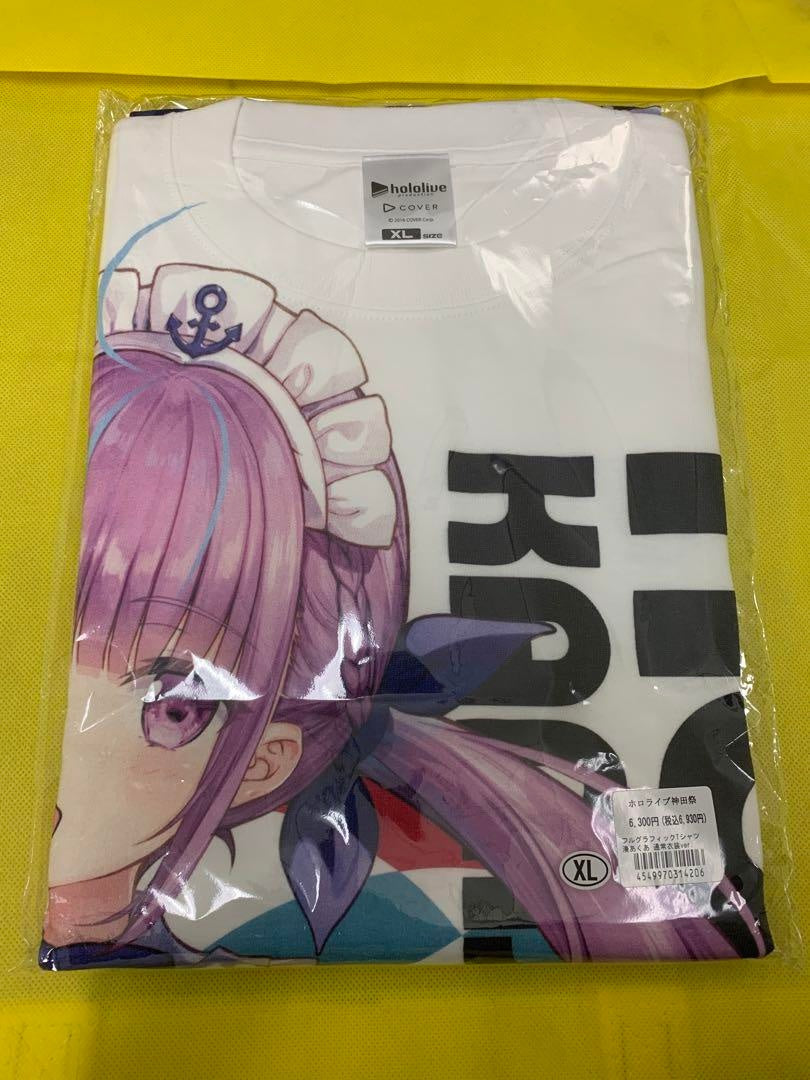 Aqua Minato hololive Kanda Festival Full Graphic T-shirt Normal Costume