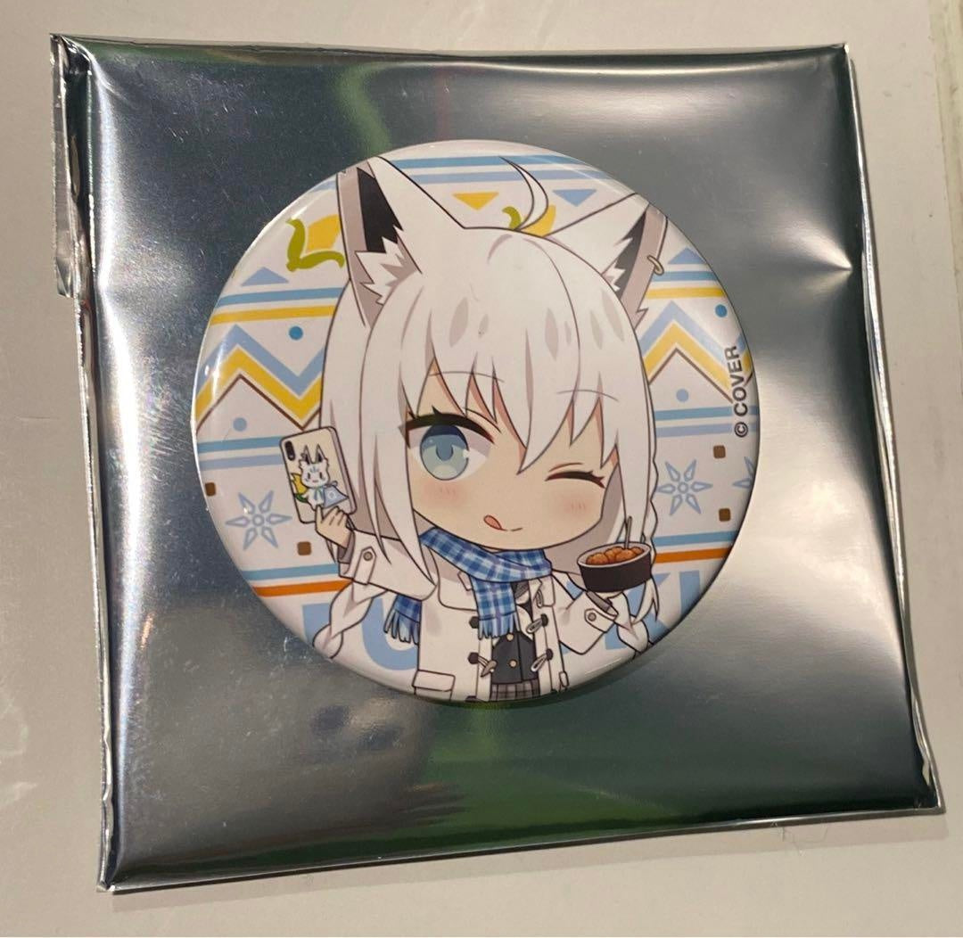hololive Shirakami Fubuki Can Badge Fujikyu