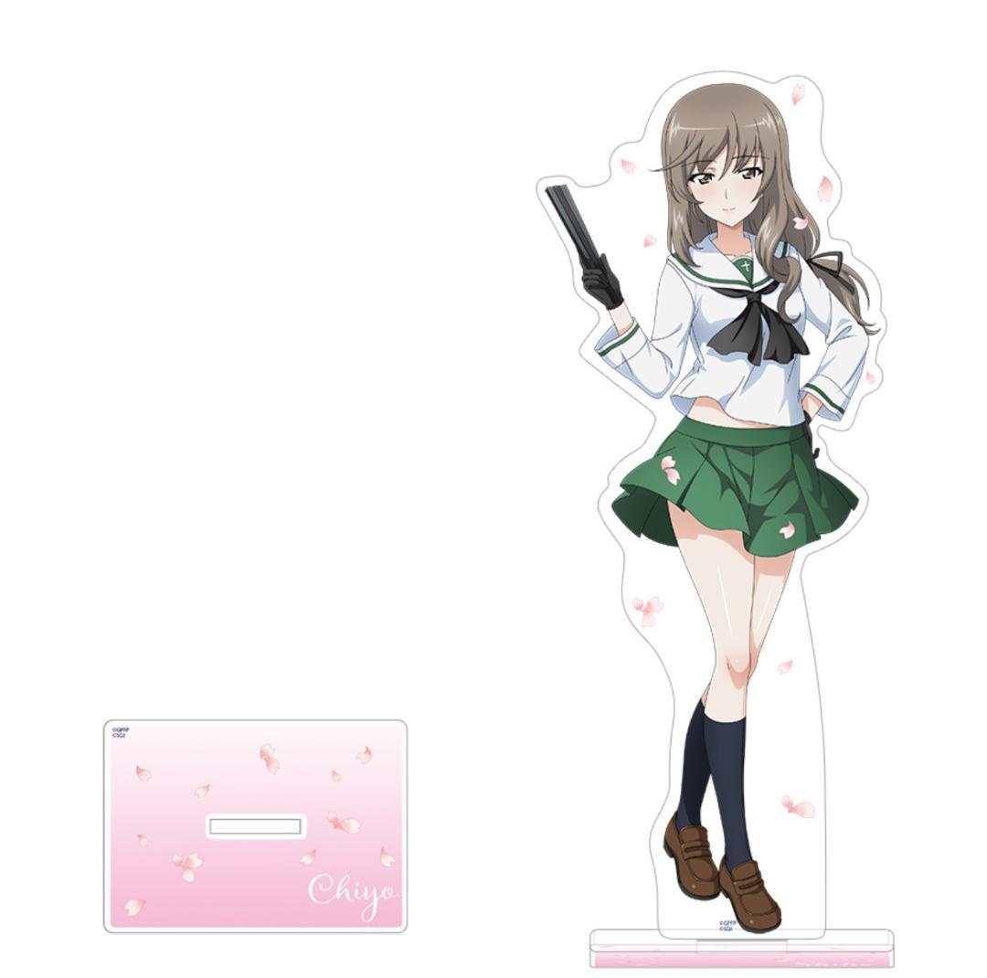 Girls und Panzer BIG Acrylic Stand Chiyo Shimada Oarai Girls Uniform Ver 30cm
